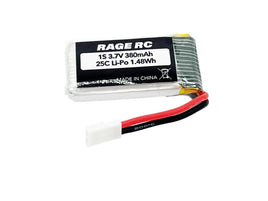 Rage R/C - 3.7V 380mAh 1S LiPo Battery; Jetpack Commander XL - Hobby Recreation Products