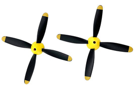 Rage R/C - 4-Blade Prop w/Spinner (2-Pack); P-51 Obsession - Hobby Recreation Products