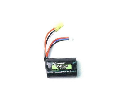 Rage R/C - 7.4v, 850MAH LiPo Battery: R18MT - Hobby Recreation Products