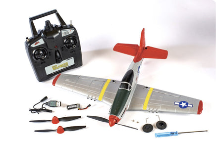 Rage R/C - P-51D Mustang Micro RTF Airplane w/PASS - Hobby Recreation Products