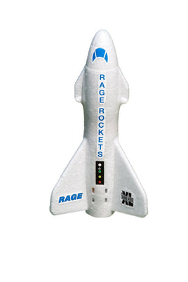 Rage R/C - Spinner Missile XL Electric Free-Flight Rocket with Parachute and LEDs, White - Hobby Recreation Products