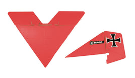 Rage R/C - Tail Set (Red); Vintage Stick - Hobby Recreation Products