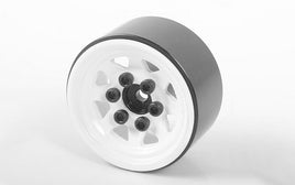 RC4WD - 1/24 Stamped Steel 1.0'' Stock Beadlock Wheels (White) 4pcs - Hobby Recreation Products