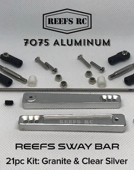Reef's RC - 7075 Hard Anodized Aluminum Sway Bar Kit - Silver (21pcs) - Hobby Recreation Products