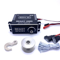 Reef's RC - Beast 2000 5th Scale Servo Winch with Reefs Spool, Hook, Syn Line - Hobby Recreation Products