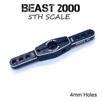 Reef's RC - Double Sided Heavy Duty Servo Horn, 15T, 4mm Holes, for 5th Scale - Hobby Recreation Products