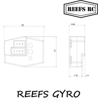 Reef's RC - Drift Gyro for 1/10 and Mini Scale RC Drift Cars, Black - Hobby Recreation Products