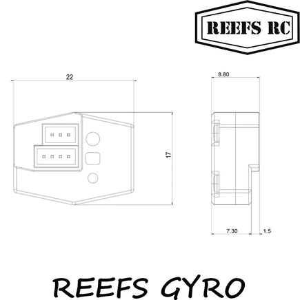 Reef's RC - Drift Gyro for 1/10 and Mini Scale RC Drift Cars, Purple - Hobby Recreation Products