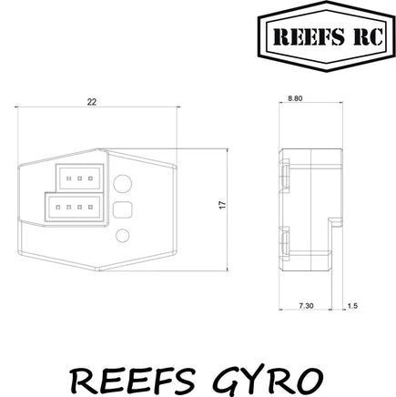 Reef's RC - Drift Gyro for 1/10 and Mini Scale RC Drift Cars, Red - Hobby Recreation Products