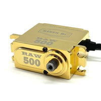 Reef's RC - RAW500 Brass Edition, High Torque, High Speed, Programmable, Brushless Servo (565/.08) - Hobby Recreation Products