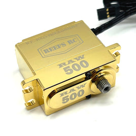 Reef's RC - RAW500 Brass Edition, High Torque, High Speed, Programmable, Brushless Servo (565/.08) - Hobby Recreation Products
