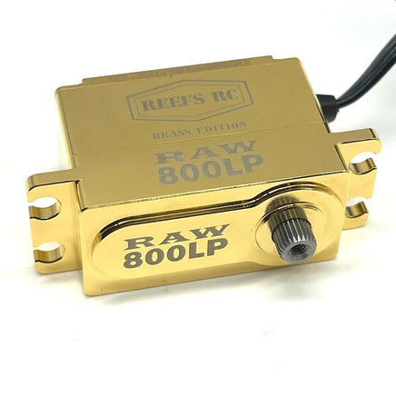 Reef's RC - RAW800LP Brass Edition, Fully Programmable, Brushless Low Profile Servo - Hobby Recreation Products