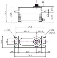 Reef's RC - RAW800LP Brass Edition, Fully Programmable, Brushless Low Profile Servo - Hobby Recreation Products