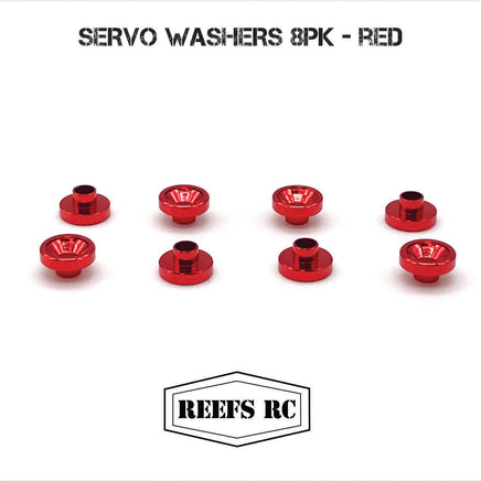 Reef's RC - Servo Washers 8pk - Red - Hobby Recreation Products