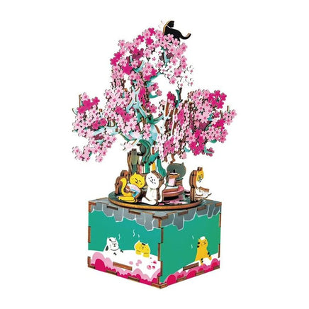 Robotime - DIY Music Box; Cherry Blossom Tree - Hobby Recreation Products
