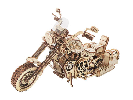 Robotime - Mechanical Wood Models; Cruiser Motorcycle - Hobby Recreation Products
