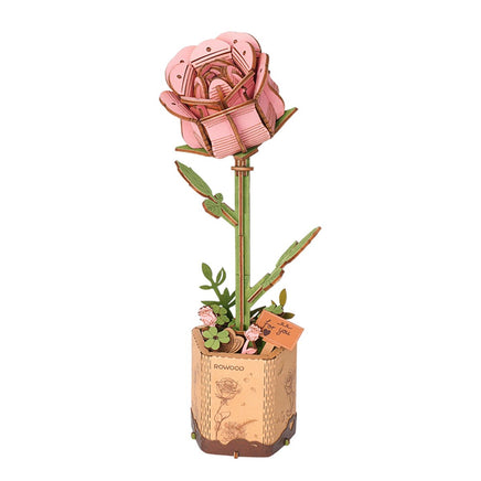 Robotime - ROWOOD Pink Rose - Hobby Recreation Products