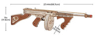 Robotime - Thompson Submachine Gun Toy 3D Wooden Puzzle - Hobby Recreation Products