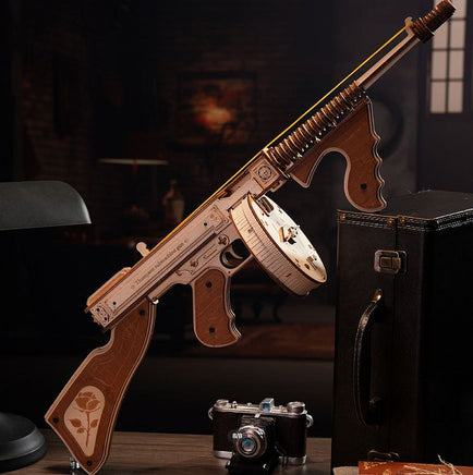 Robotime - Thompson Submachine Gun Toy 3D Wooden Puzzle - Hobby Recreation Products