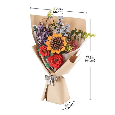 Robotime - Wooden Flower Bouquet 3D Wooden Puzzle - Hobby Recreation Products