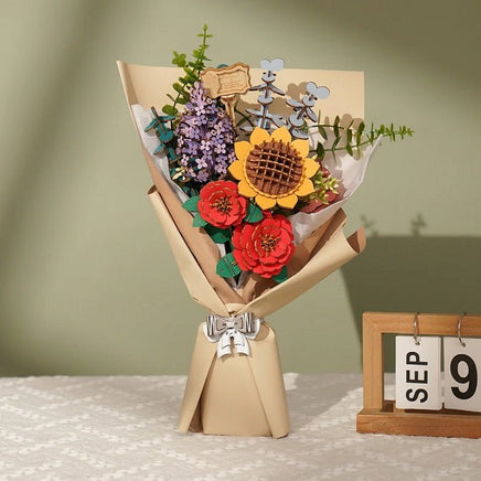 Robotime - Wooden Flower Bouquet 3D Wooden Puzzle - Hobby Recreation Products