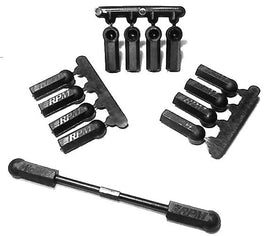RPM R/C Products - HVY DUTY ROD ENDS BLACK/12 - Hobby Recreation Products