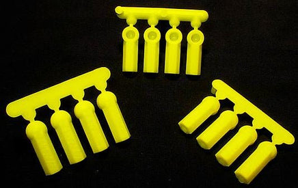 RPM R/C Products - HVY DUTY ROD ENDS YELLOW/12 - Hobby Recreation Products
