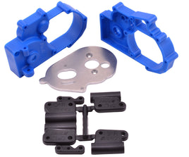 RPM R/C Products - HYBRID GEARBOX HOUSING & REAR MOUNTS (BLUE) - TRAXXAS 2WD - Hobby Recreation Products