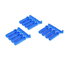 RPM R/C Products - LONG SHANK ROD ENDS BLUE/12 - Hobby Recreation Products