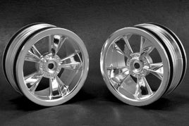 RPM R/C Products - N2O Chrome Resto-Mod 5 Spoke Sedan Wheels (1 pair) - Hobby Recreation Products