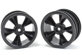 RPM R/C Products - N2O Gloss Black Resto-Mod 5 Spoke Sedan Wheels (1 pair) - Hobby Recreation Products