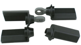 RPM R/C Products - SHOCK SHAFT GUARDS FOR MOST ASC 1/10 SCALE SHOCKS - BLACK - Hobby Recreation Products