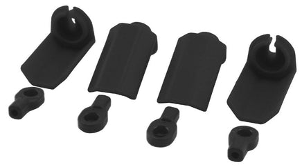 RPM R/C Products - Shock Shaft Guards, for Slash, Nitro Slash, & Durango, 1/10 Scale Shocks, Black (4pcs) - Hobby Recreation Products