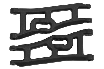 RPM R/C Products - WIDE FRONT A-ARMS, TRAXXAS E-RUSTLER & STAMPEDE 2WD - BLACK - Hobby Recreation Products