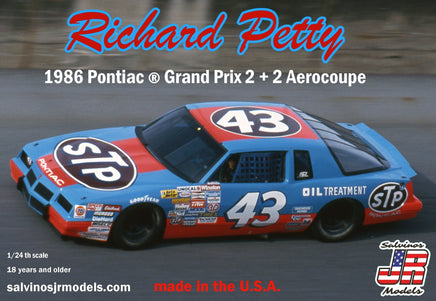 Salvinos JR Models - 1/24 Richard Petty 1986 Pontiac 2+2 Plastic Model Car Kit - Hobby Recreation Products