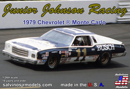Salvinos JR Models - 1/24 Scale Junior Johnson Racing 1979 Chevrolet Monte Carlo Driven by Cale Yarborough Model Kit - Hobby Recreation Products