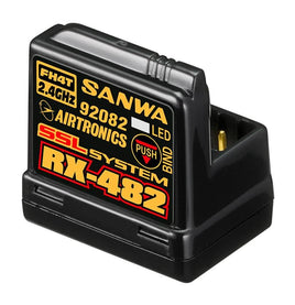 SANWA - Sanwa 4-channel RX482 Telemetry Receiver w/ built-in Antenna - Hobby Recreation Products
