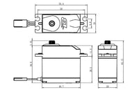 Savox - Budget Analog Servo, .15 / 111on-in (8kg-cm) @6v, Standard Size, Metal Gears - Hobby Recreation Products