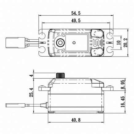 Savox - Low Profile Digital Servo with Soft Start, 0.09sec / 125oz @ 6V - Hobby Recreation Products