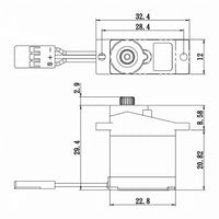 Savox - Micro Digital MG Servo with Soft Start, .13/54 @6V - Hobby Recreation Products