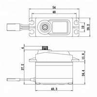 Savox - Standard Size Coreless Digital Servo with Soft Start, 0.15sec / 277oz @ 6v - Hobby Recreation Products