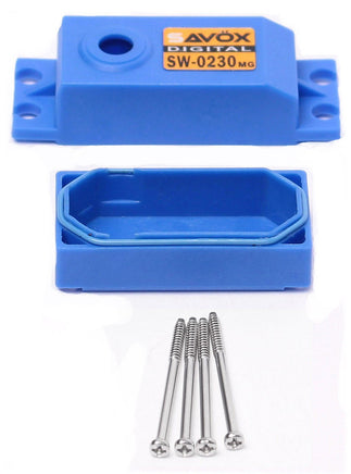 Savox - TOP AND BOTTOM SERVO CASE WITH SCREWS FOR SGSW0230MG - Hobby Recreation Products