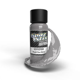 Spaz Stix - Bright Gunmetal Airbrush Ready Paint, 2oz Bottle - Hobby Recreation Products