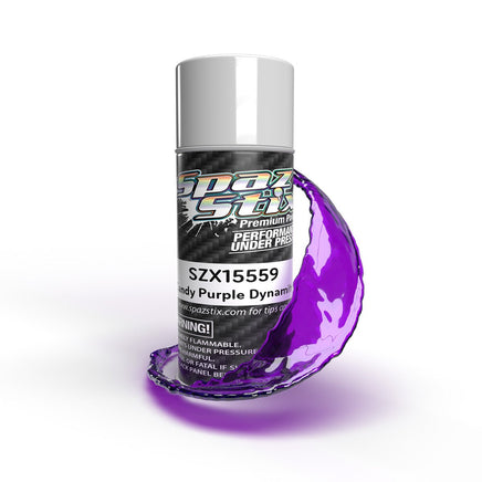 Spaz Stix - Candy Purple Dynamite Aerosol Paint, 3.5oz Can - Hobby Recreation Products