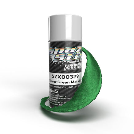 Spaz Stix - Clover Green Metallic Aerosol Paint, 3.5oz Can - Hobby Recreation Products