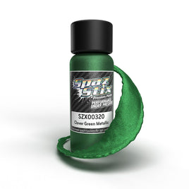 Spaz Stix - Clover Green Metallic Airbrush Ready Paint, 2oz Bottle - Hobby Recreation Products