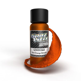 Spaz Stix - Dark Orange Metallic Airbrush Ready Paint, 2oz Bottle - Hobby Recreation Products