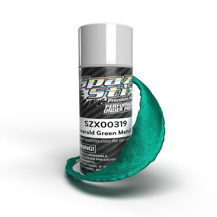 Spaz Stix - Emerald Green Metallic Aerosol Paint, 3.5oz Can - Hobby Recreation Products