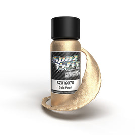 Spaz Stix - Gold Pearl Airbrush Ready Paint, 2oz Bottle - Hobby Recreation Products