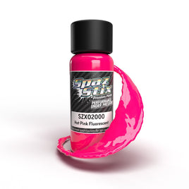 Spaz Stix - Hot Pink Fluorescent Airbrush Ready Paint, 2oz Bottle - Hobby Recreation Products
